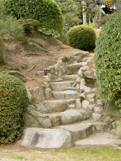 Stone Steps in a Garden